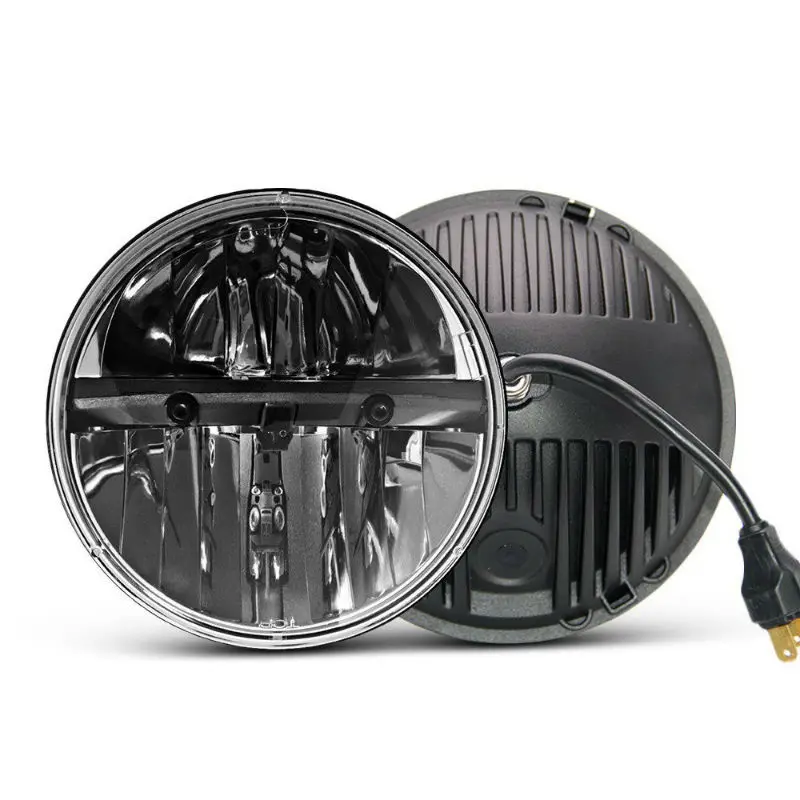 

Pair Black 7" Inch Round 36W LED Headlights High/Low Beam For Jeep Wrangler CJ JK TJ 07-'17 Lada Niva Land Rover 90/110 Defender