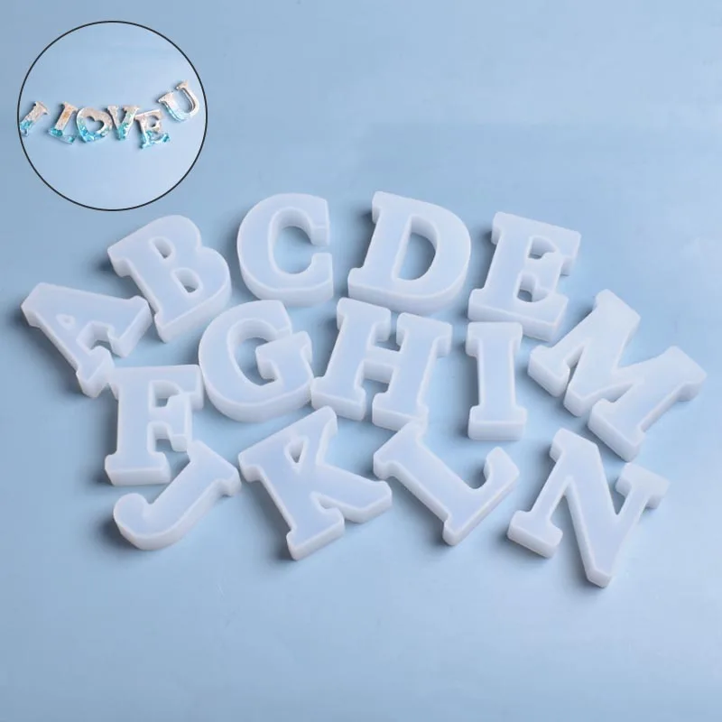1 шт. английские буквы УФ отверждаемая эпоксидная смола пресс форм Алфавит