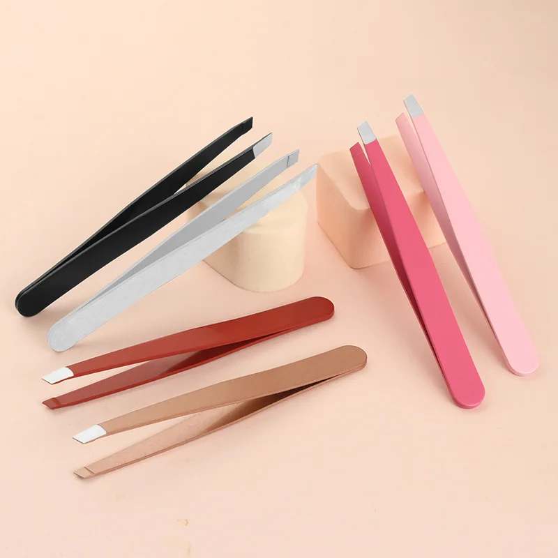 

6Pcs Stainless Steel Eyelash Curler Eyebrow Trimming Tweezers Oblique Eyebrow Curler Eyebrow Trimming Tool