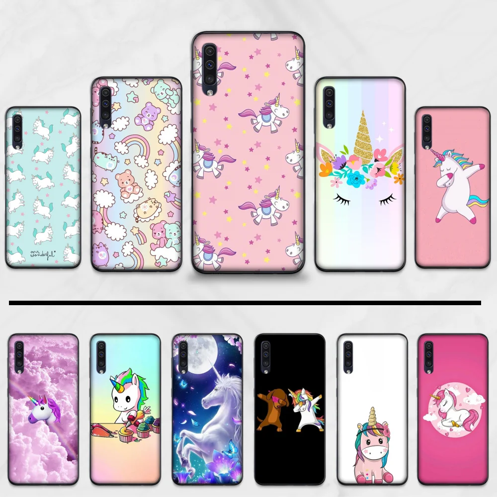 Чехол для Samsung Galaxy A 3 6 7 8 10 20 30 40 50 70 71 10S 20S 30S 50S PLUS с радужным единорогом|Бамперы| |
