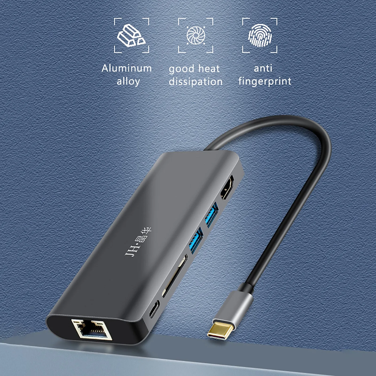 

Usb C Hdmi совместимых с Тип C на Hdmi с поддержкой 4k адаптера Vga Usb3.0 аудио-видео конвертер Pd 6-в-1 кабель для переноса данных # G3