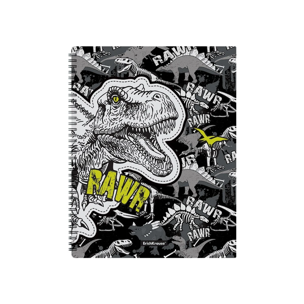 Папка файловая пластиковая на спирали ErichKrause® Dinosaur Park с 20 прозрачными карманами A4