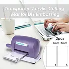 12 шт. прозрачный акриловый коврик для резки, пластина для самостоятельного тиснения, платформа-адаптер прозрачный штамп, разделитель 3 мм 5 мм