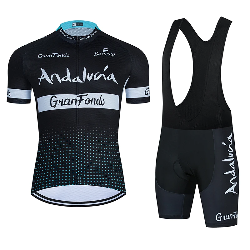 

Banesto Cycling Clothing Summer Short Sleeve Jersey Set Men's Andalucia Cycling Kit Vintage Pattern Breathable Road Bike