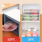 PP контейнер для хранения пищевых продуктов с крышкой 4 решетки большой емкости ящик для хранения пищевых продуктов прозрачное хранение свежего воздуха для кухни приготовления пищи
