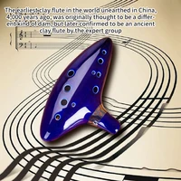 the legend of ocarina classical blue 12 holes ocarina alto c music instrument bright glaze pottery woodwind instrument
