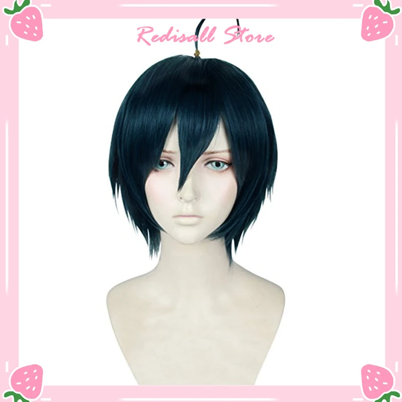 Парик для косплея саихара шуичи смешанные темно-синие короткие волосы