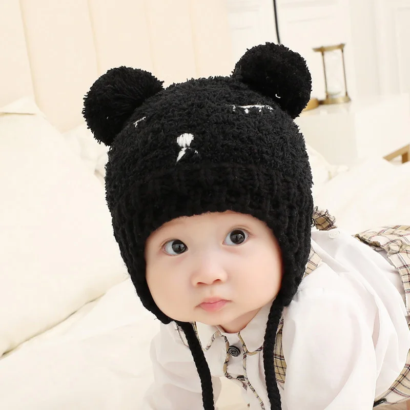 Шапка-бини с помпоном для девочек 3-36 месяцев | Детская одежда и обувь