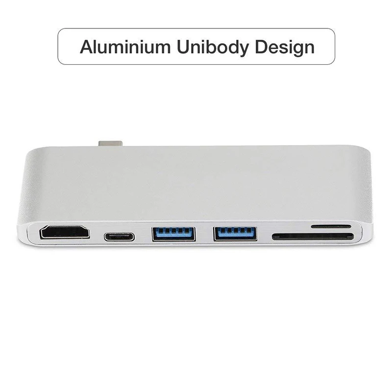 USBC к HDMI 4K 60HZ type C зарядный порт концентратор 2 USB 3,0 SD TF кард-ридер корпус из алюминиевого сплава Расширение док-станции для Macbook