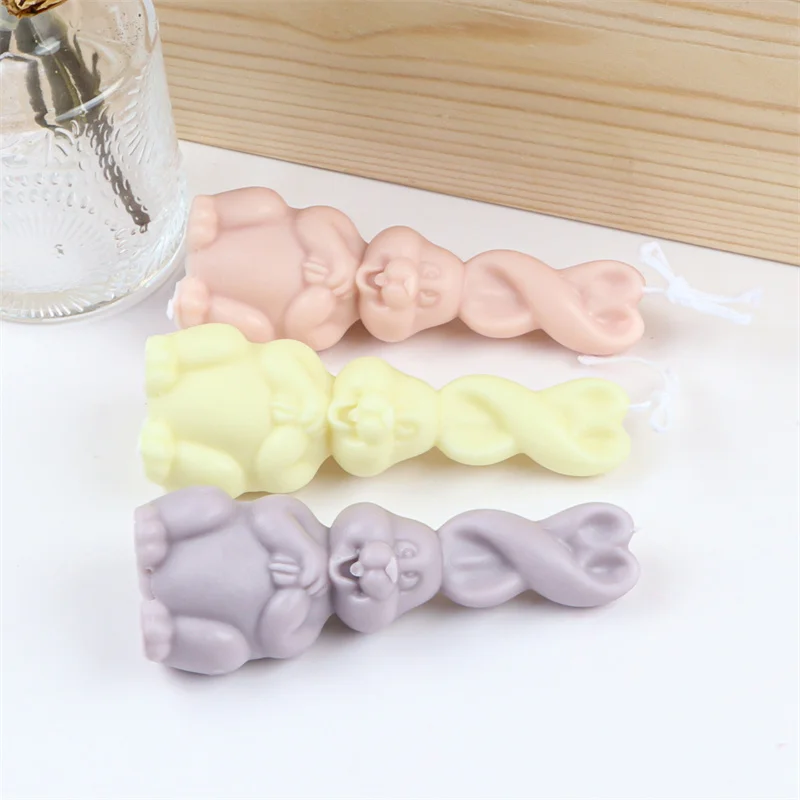 Необычная силиконовая форма в виде кролика с длинными ушками искусственное