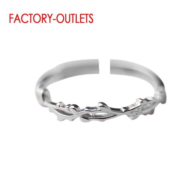 

Новая коллекция из натуральной 925 стерлингового серебра ветви дерева кольцо на палец Бесплатная Размеры Открытые Кольца для женщин Свадебн...