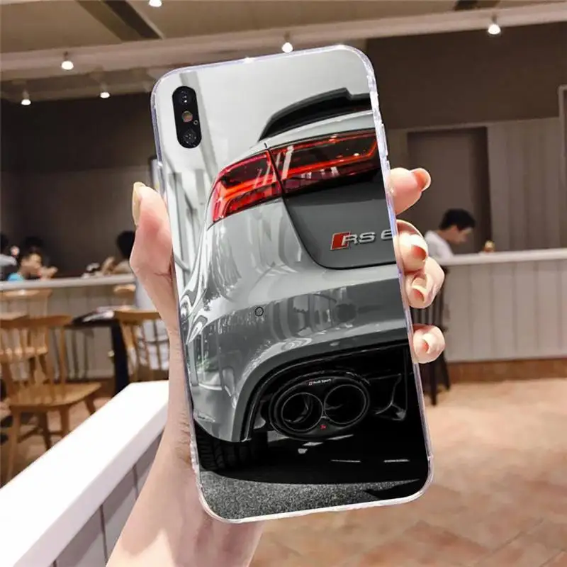 

Soft Supercar RS-compatible Cover Phone Case Transparent Case For Iphone 6 6s 7 8 Plus XR X XS 11 12 Pro Max