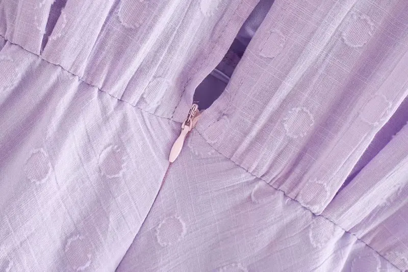 Женское платье-миди с разрезом элегантное фиолетовое платье v-образным вырезом и