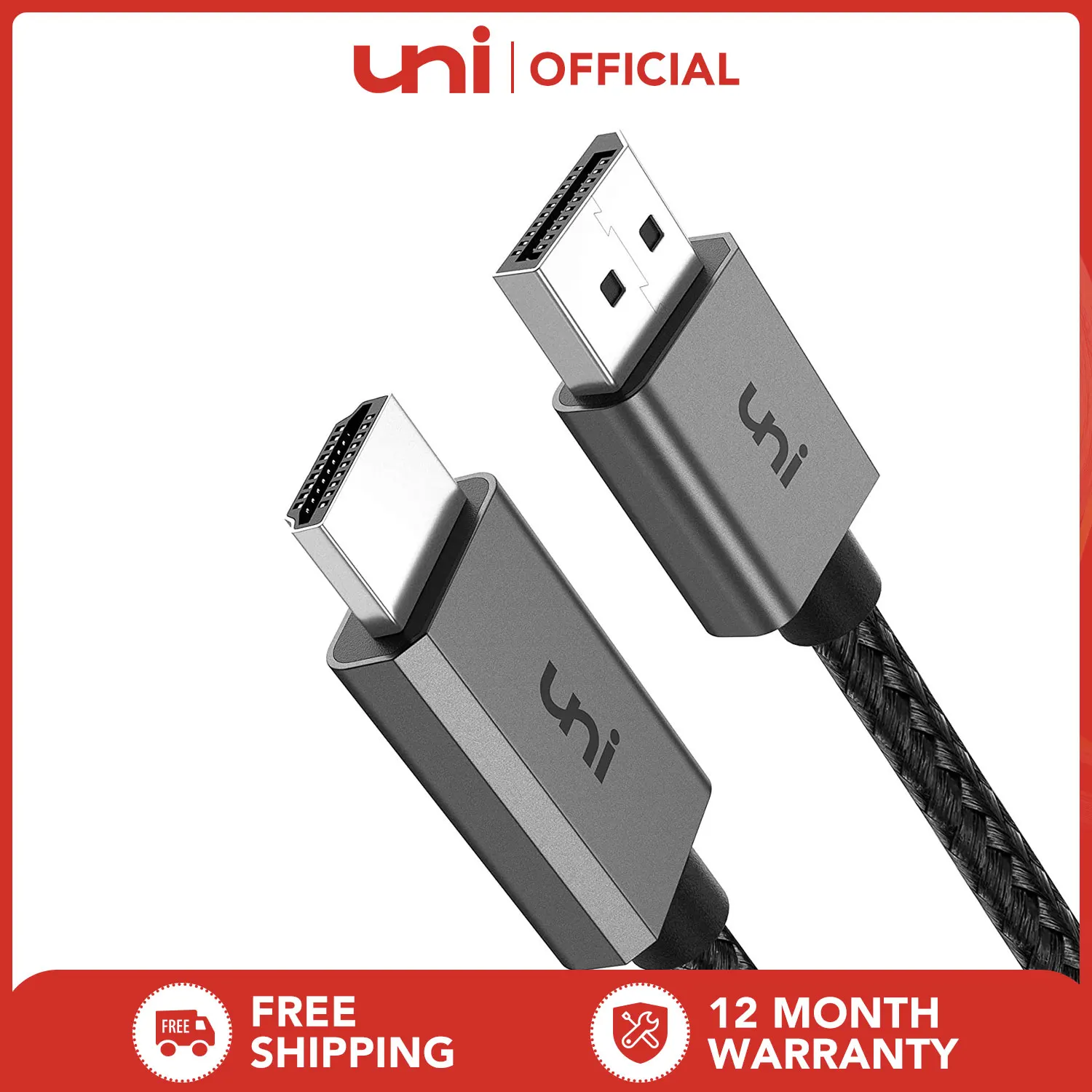 

Кабель DisplayPort-HDMI, кабель uni HDMI-DisplayPort (4K UHD), однонаправленный высокоскоростной кабель DP-HDMI