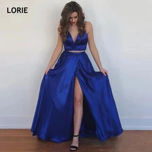 LORIE A-Line Satin Evening Dresses Sexy Side Split Blackless Plus Size Robes De Soirée Two Pieces Party Dress Suknie Wieczorowe (3)