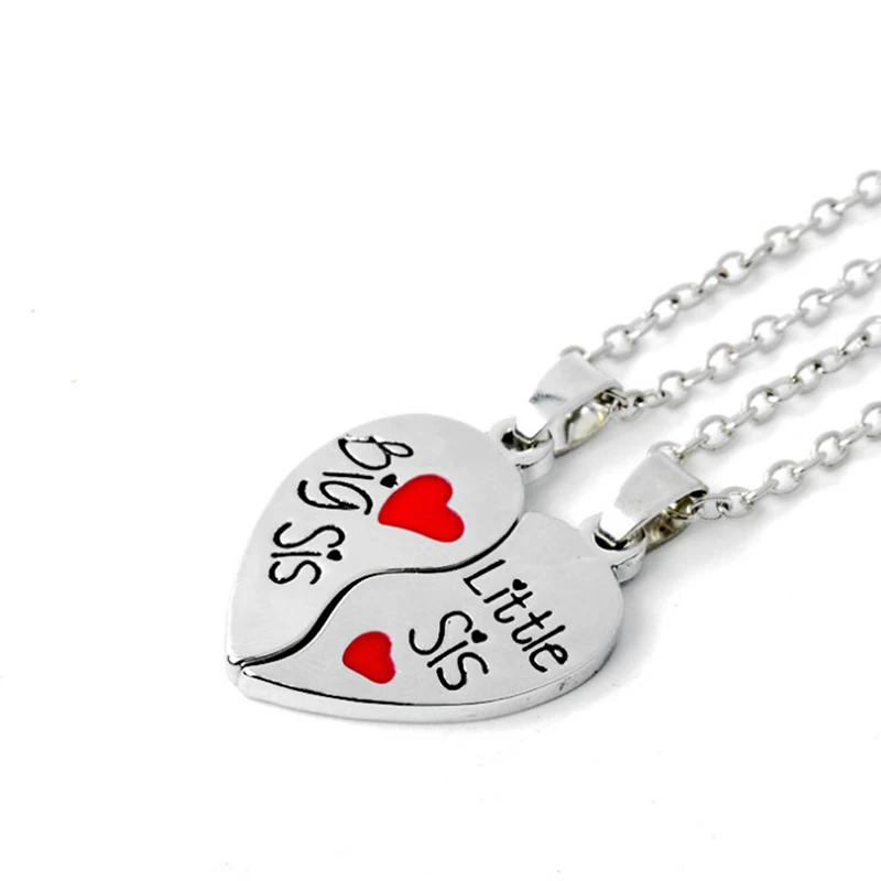 2 шт./компл. женские ожерелья с подвесками Нравится всем детям пара сестры большие