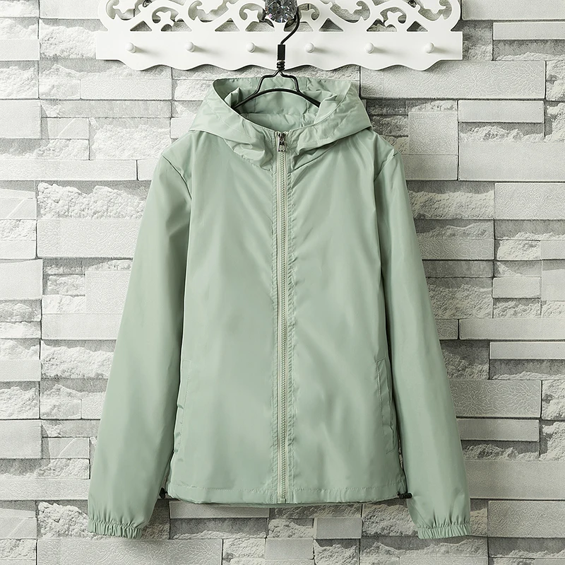 Женский ветрозащитный тренчкот с капюшоном свободный для улицы модель 2020