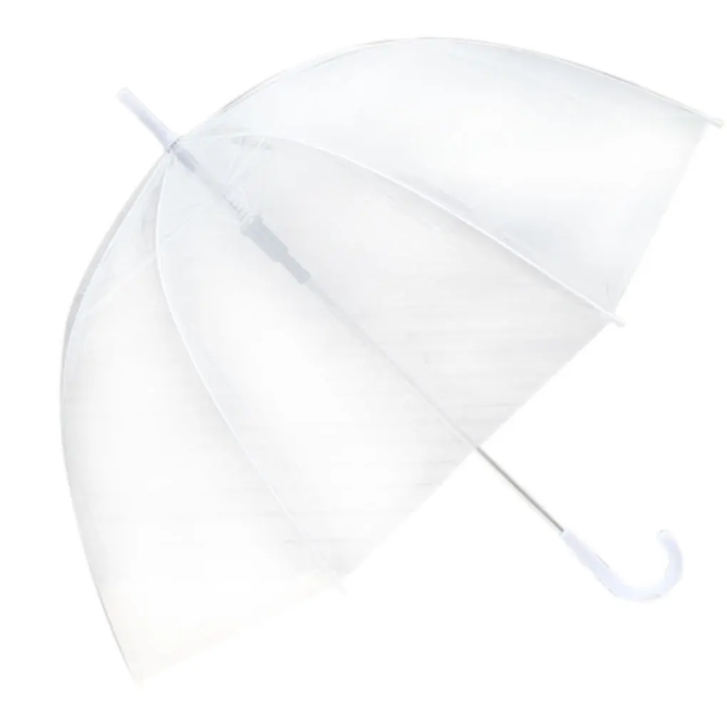 

Large Clear Dome See Through Umbrella Handle Transparent Walking Lady Windproof Rain Protecting Umbrella