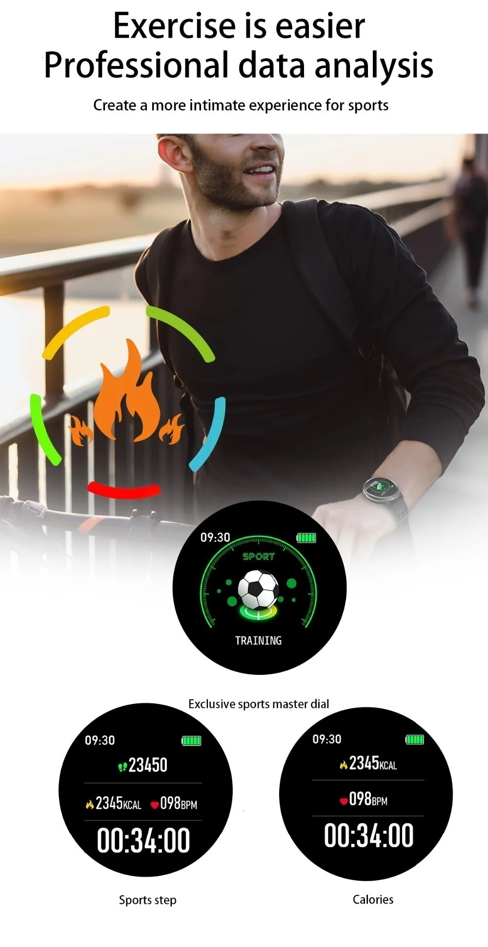 COXRY, спортивные Смарт-часы, мужские, Bluetooth, часы для здоровья, женские, фитнес, пульсометр, наручные часы, кровяное давление, умные часы, IOS, Android
