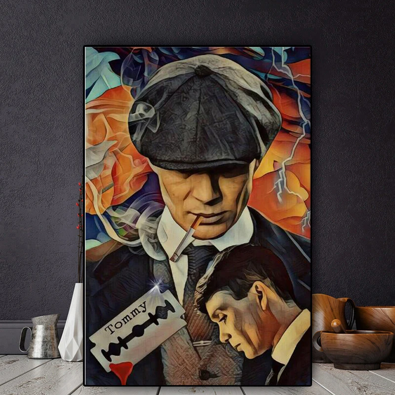

Abstract Portrait of Tommy Shelby Peaky Blinders Wall Art Posters and Prints Art Canvas Painting on The Wall Art Pictures Cuadro