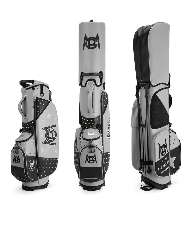 Pro Extend Korea Rivet Rack Bag PGM Golf Women Transparent Cap Waterproof High Capacity Club Lady Triangle Stable Stand Ball Bag