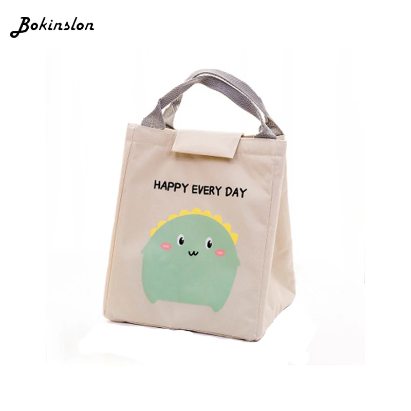 Bokinslon Ланч-бокс Сумка с изоляцией рта женская сумка модная ручная Студенческая