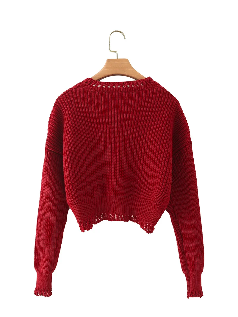 

Sweater y2k korean style vintage women crochet knitted fashion mujer argyle kawaii cute ugly oversize 2020 2021 aesthetic sueter