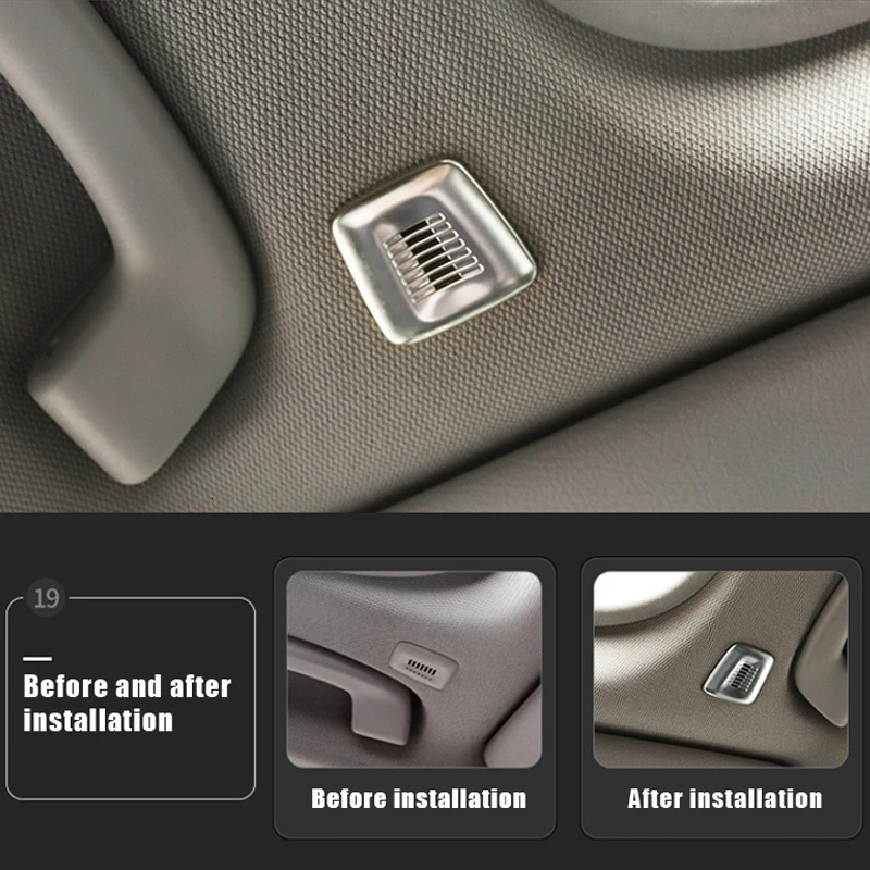 

3D stainless steel Chrome Interior Rear Air Condition Vent Outlet Cover Trim For BMW X5 F15 2014-2018 X6 F16 2015-2018