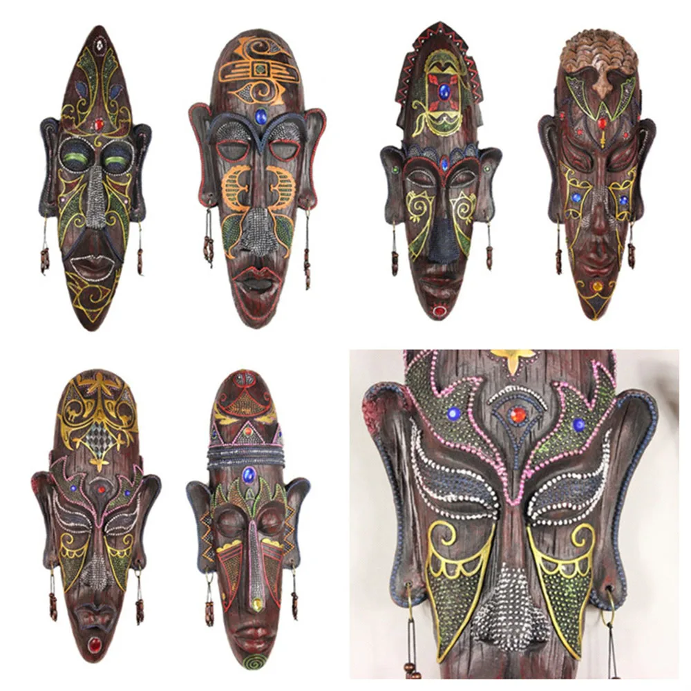 Резная настенная подвеска в африканском стиле искусство на стену маска для