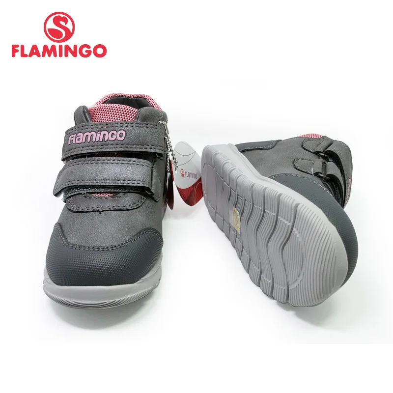 FLAMINGO 2020 Autumn Felt High Quality Grey Kids Boots Size 22-27 Anti-slip Shose for Girl Free Shipping 202B-Z5-2042