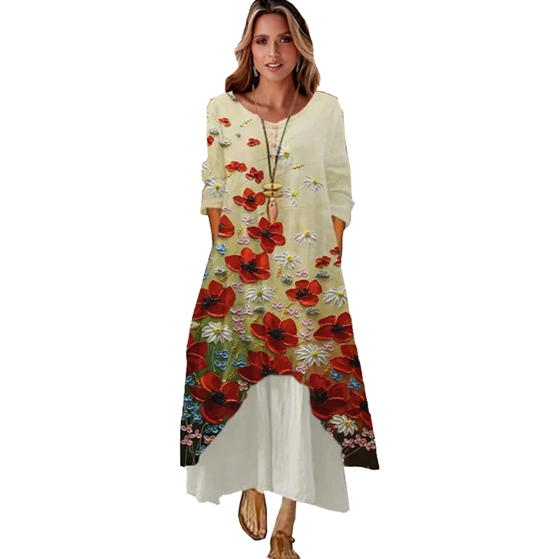 WAYOFLOVE Платье с принтом павлина женское элегантное тонкое платье на пуговицах