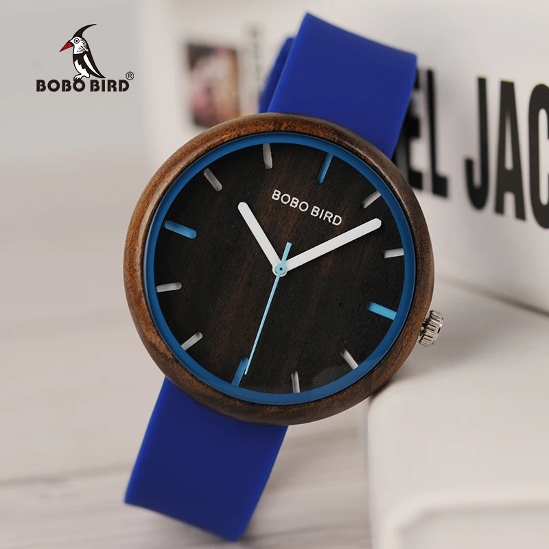 Reloj Muje БОБО птица деревянная женщина часы Мода и простота стиль relogio fem