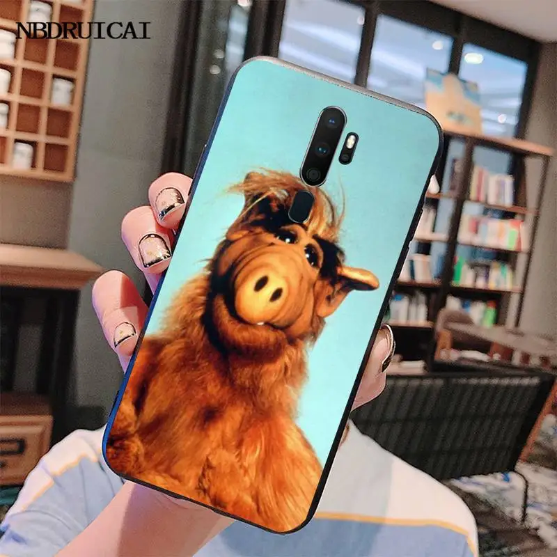 

HPCHCJHM Alf Hot Fashion Black Soft Shell Phone Case Capa For Oppo A5 A9 2020 Reno Z Realme5Pro R11 case