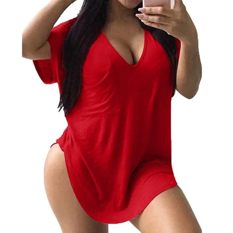 Летняя Новинка 2019 черная шифоновая футболка с коротким рукавом размера плюс XXXL