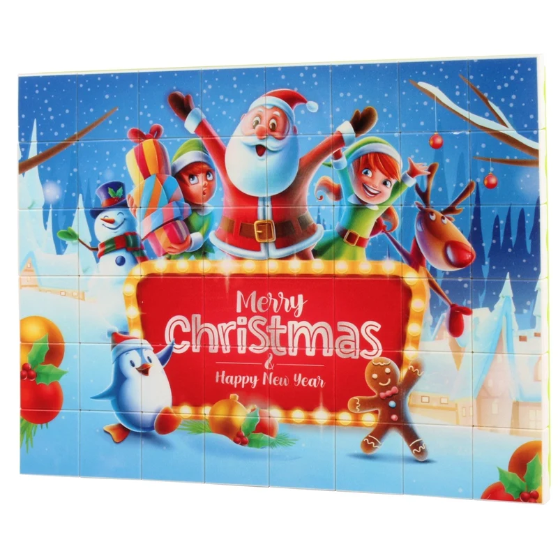 

48PCS 3D Jigsaw Cubes Puzzlesd Animal Plastic Building Block DIY Assembled Combination Puzzle Toys