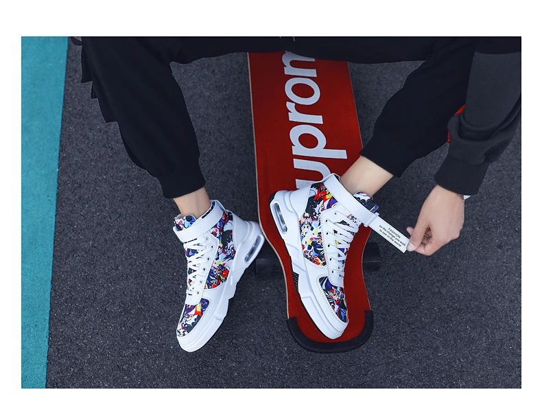 OLOMM High help Air Cushion Trend Hot Sale Men's Casual Shoes Comfortable Outdoor Men Fashion Sneakers Hwaterproof Men Shoes