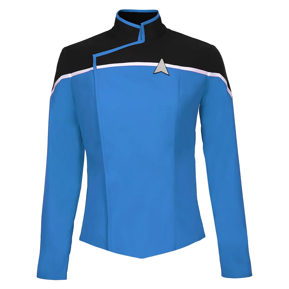 Костюм для косплея Звёздный путь Нижняя Дека взрослая Синяя Униформа рубашка Топ