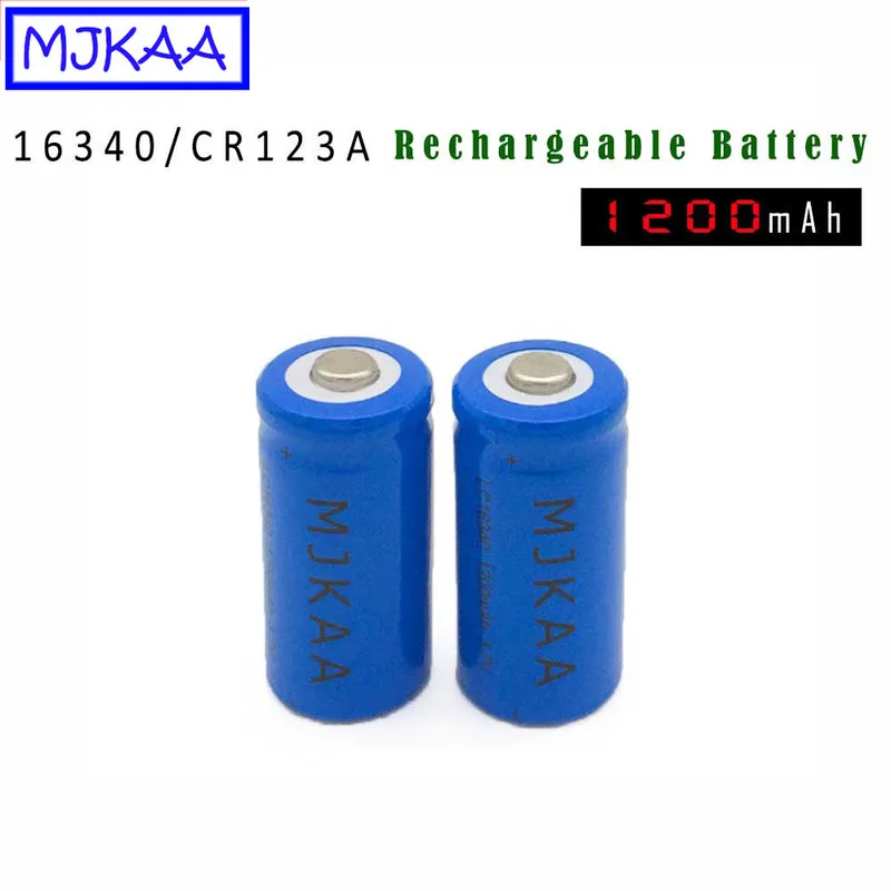 MJKAA 10/12/20Pcs 16340 CR123A 3.7V 1200mAh li-ion Rechargeable Battery Lithium 3.7 V CR 123A Batteries