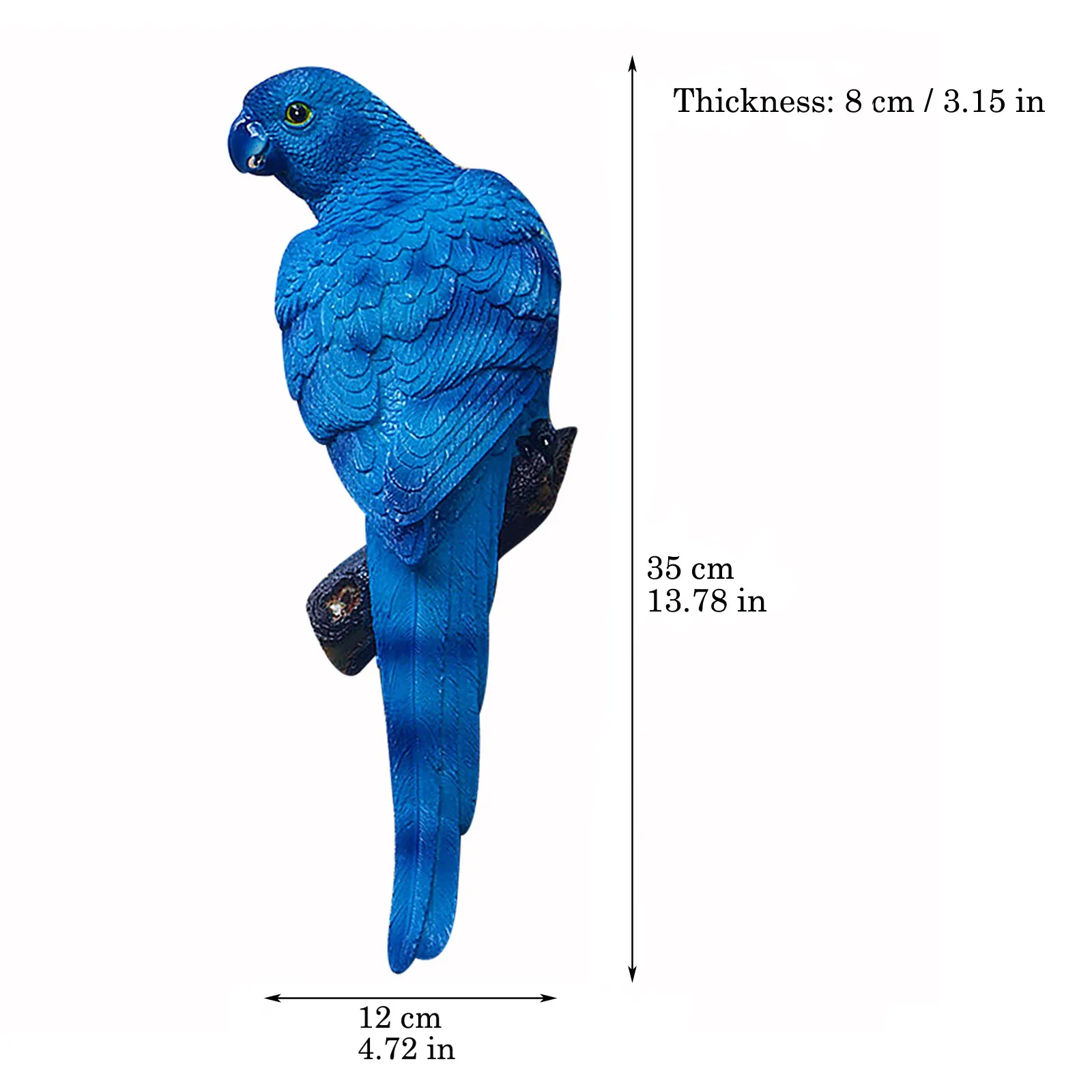 

Garden Decoration OutdoorBlue Hanging Parrot Statue In Courtyard Garden Tree Interior Home Decorationadornos jardin exterior