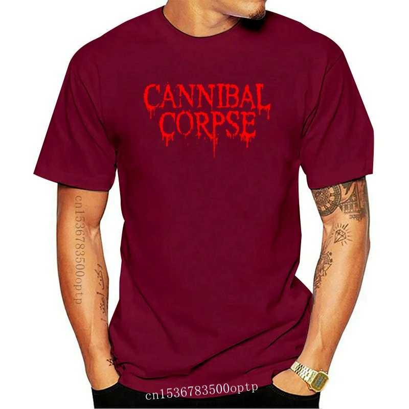 

Новинка 2021, металлическая Мужская черная футболка CANNIBAL с логотипом рок-группы, размер от S до 3XL, лидер продаж, повседневная одежда