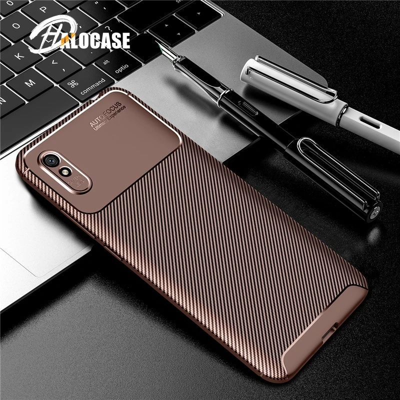 

For Xiaomi Redmi 9 9A 9C Case Shockproof Matte TPU Carbon Fiber Soft Silicone Phone Case for Redmi 9T Back Cover Coque