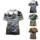 Летняя мужская футболка с 3D принтом сома, рыбалки, футболки Harajuku, повседневные футболки с коротким рукавом, крутая футболка унисекс