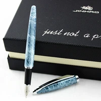 jinhao 165 metal fountain pen advanced classic ink pen with silver clip iridium medium nib 0 5mm gift pens for office writing