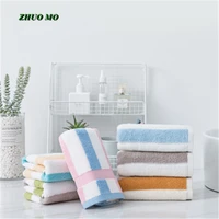 2pcs stripe face towel bathroom 100 cotton strong 3476cm absorbent towel gift hair dry hand home for adults baby shower s0369