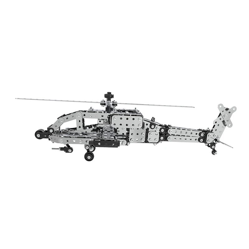 Apache военный вертолет 567 шт сплав составное здание Блоки обучающие игрушки для