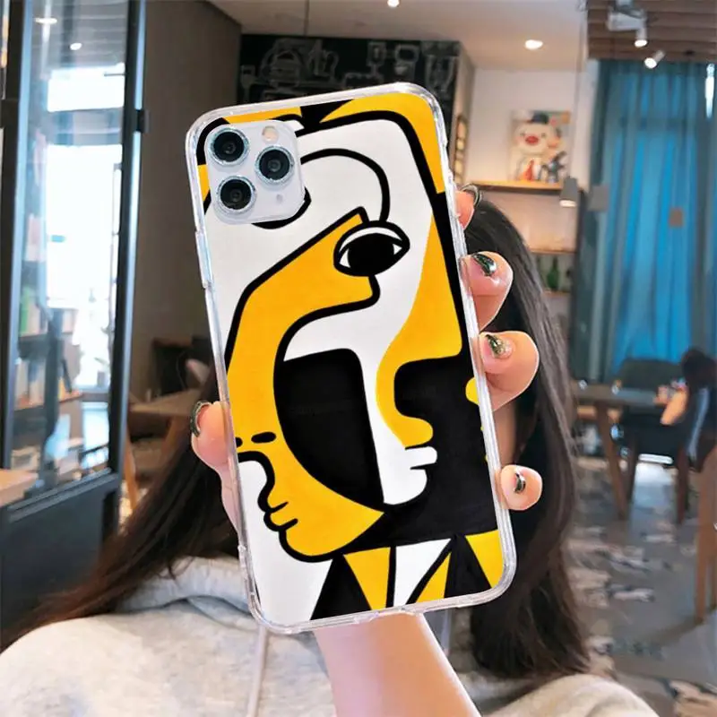 

Picasso abstract Art painting Phone Case Transparent for iPhone 6 7 8 11 12 s mini pro X XS XR MAX Plus