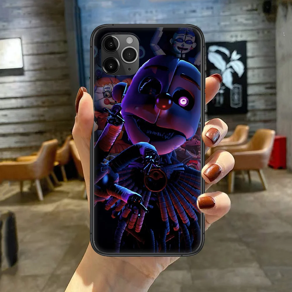 

Five Nights at Freddy's FNAF Game Phone Case Cover For Iphone 5 5S 6 6S PLUS 7 8 11 12 Mini X XR XS PRO SE 2020 MAX black