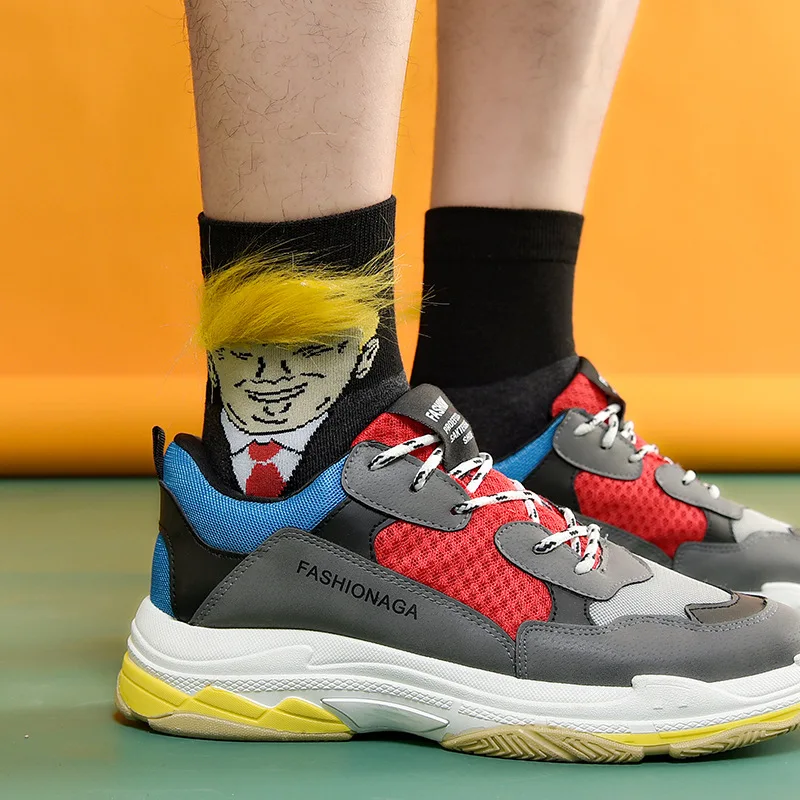 Высокое качество носки счастливого Трампа мужские повседневные 3D поддельные