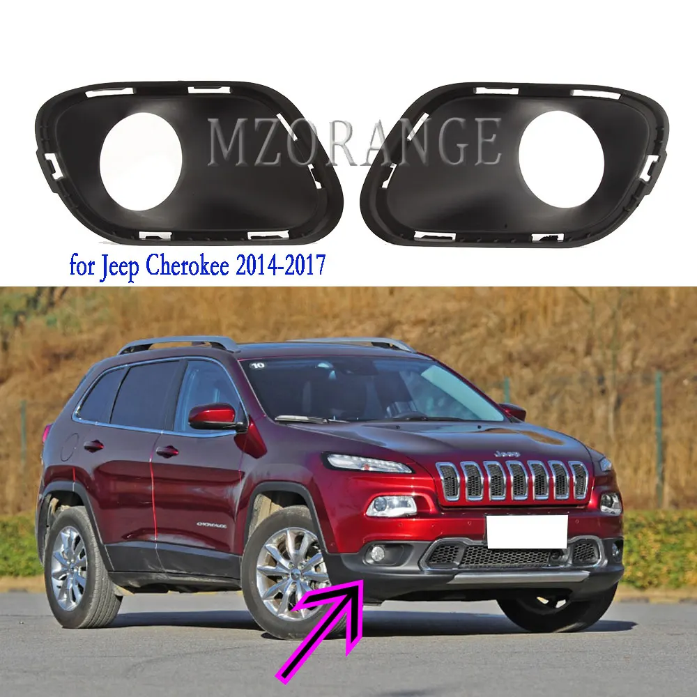 

For Jeep Cherokee 2014 - 2017 fog lights halogen fog light headlight LED fog lamps covers frame headlights cover lamp hoods
