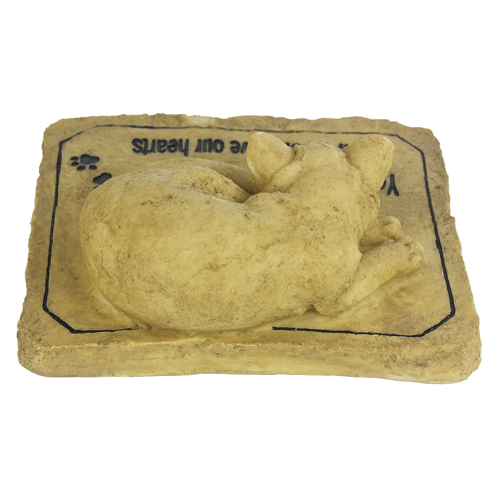 

Pet Decoration Loss of Cat Gifts Pet Memorial Stone 3D Cat Sculpture Loved Pet For Garden Tombstone Stone JSYS